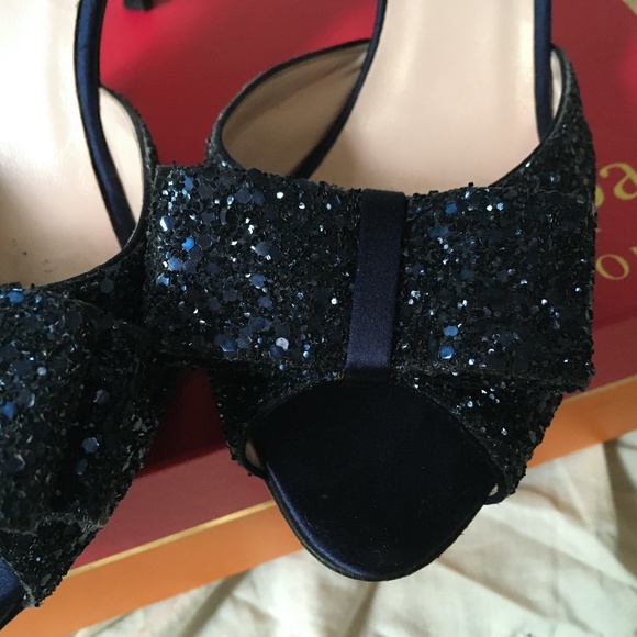 Kate Spade Midnight Blue Sparkle Heels - Picture 2 of 9